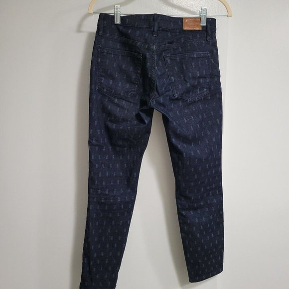 Fossil Jeans Pencil Skinny Leg Dark Wash Ankle Crop Women's Size 25x26 - Picture 3 of 6